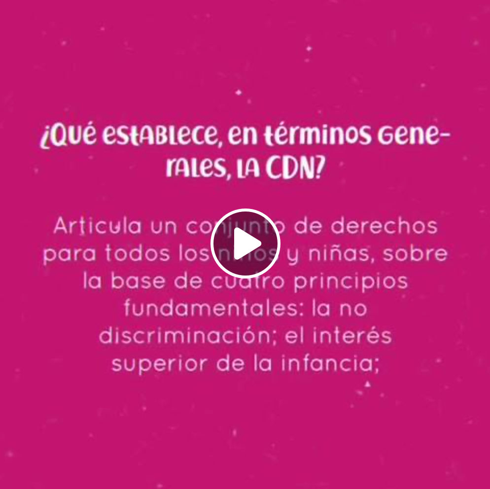 Publicación en Facebook de Subsecretaría de la Niñez