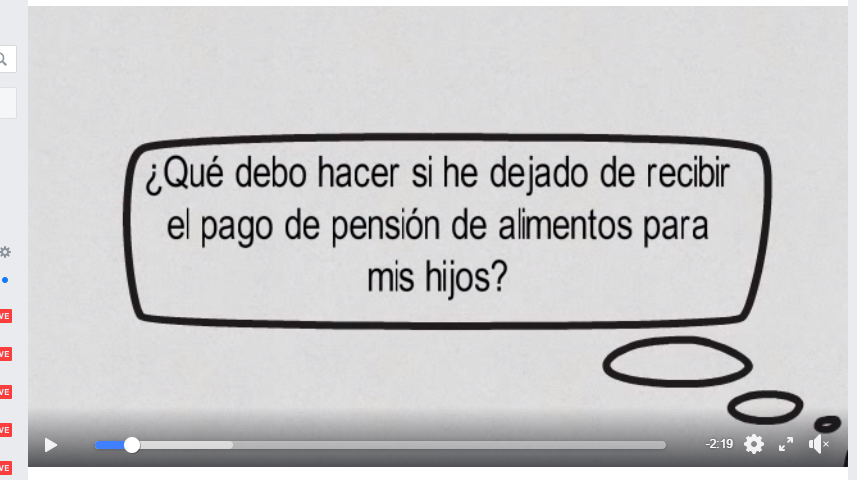 Vídeo sobre pensión de alimentos