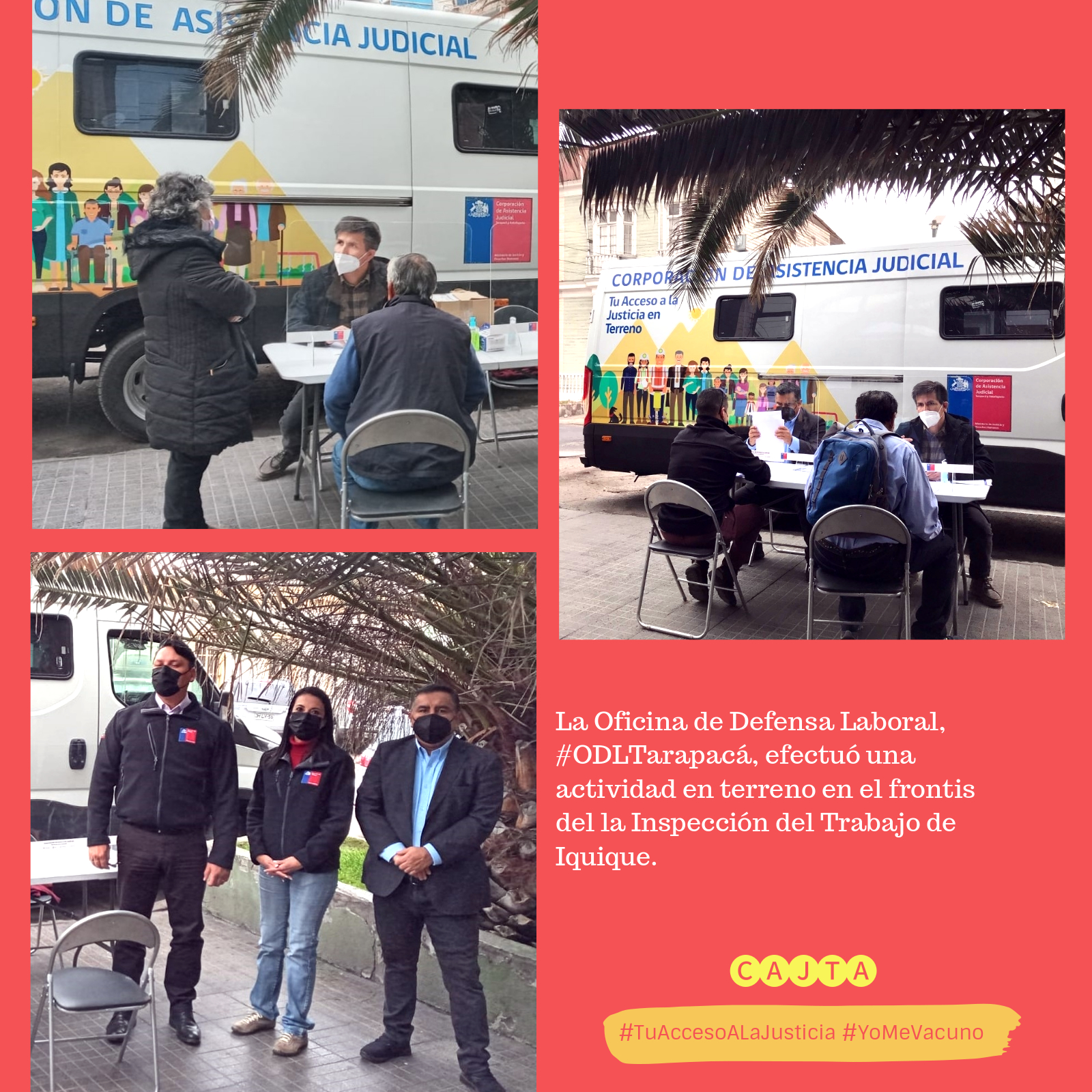 Oficina de Defensa Laboral de Tarapacá atendió en el frontis de la Inspección del Trabajo de Iquique