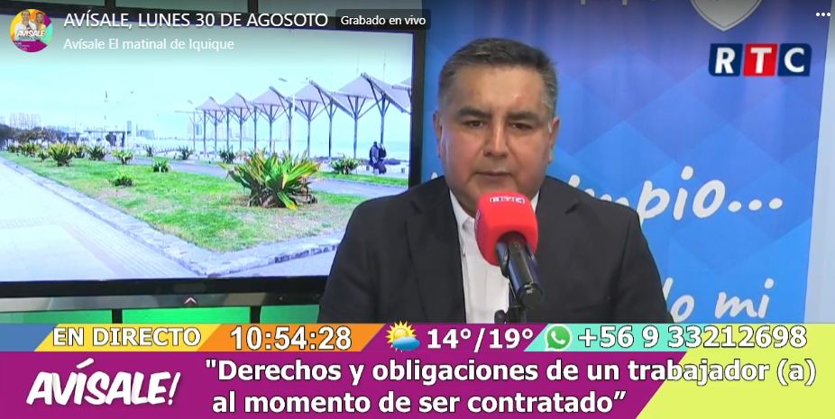 Oficina de Defensa Laboral de Tarapacá en AVÍSALE de RTC Televisión