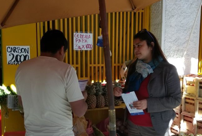 Distribuyen Dípticos Informativos en Mercado Municipal y Municipalidad de Maria Elena