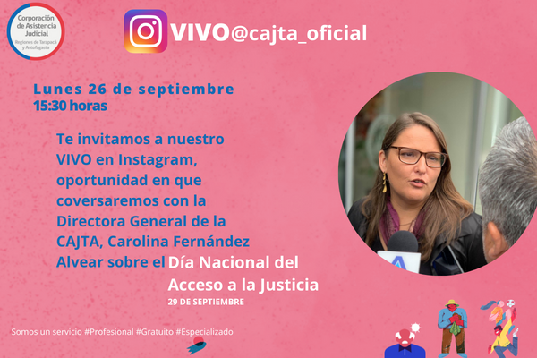 Día Nacional del Acceso a la Justicia:  VIVO en Instagram con Directora General de la CAJTA