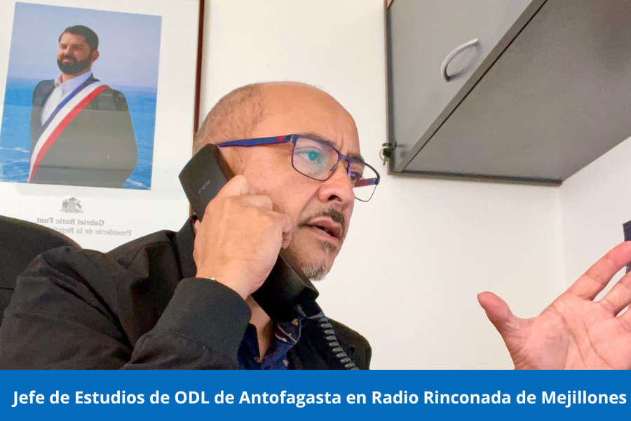 Jefe de Estudios de ODL de Antofagasta en Radio Rinconada de Mejillones