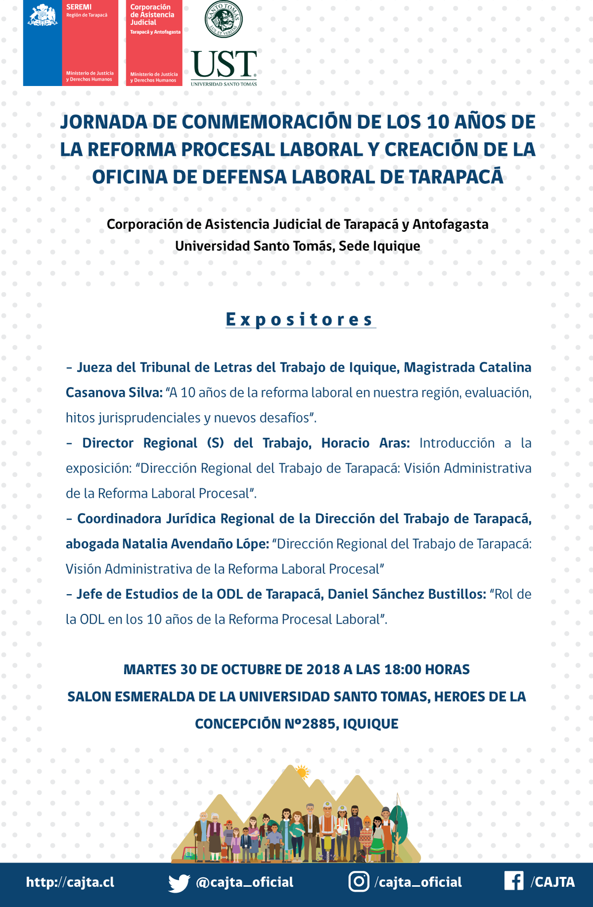 Jornada de conmemoración de los 10 años de la Reforma Procesal Laboral y Creación de la ODL de Tarapacá