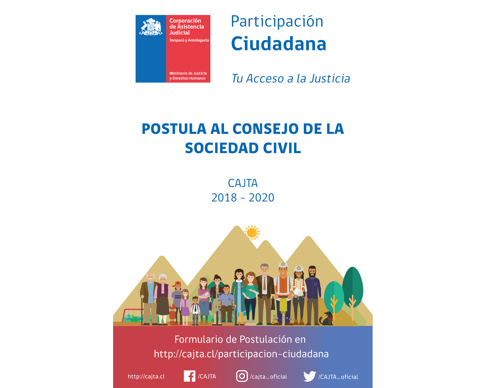 Postula al Consejo de la Sociedad Civil CAJTA 2018 - 2020